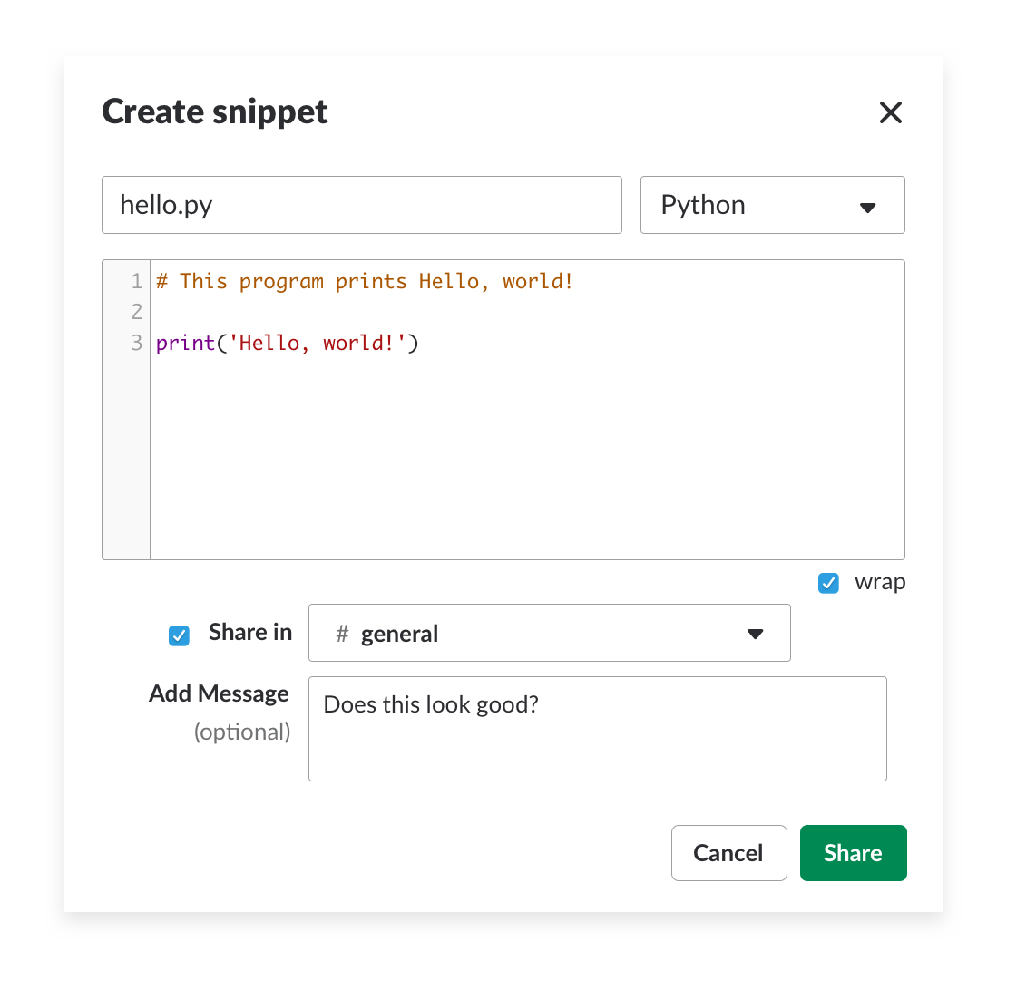 Share Code Snippets Slack Tips Slack