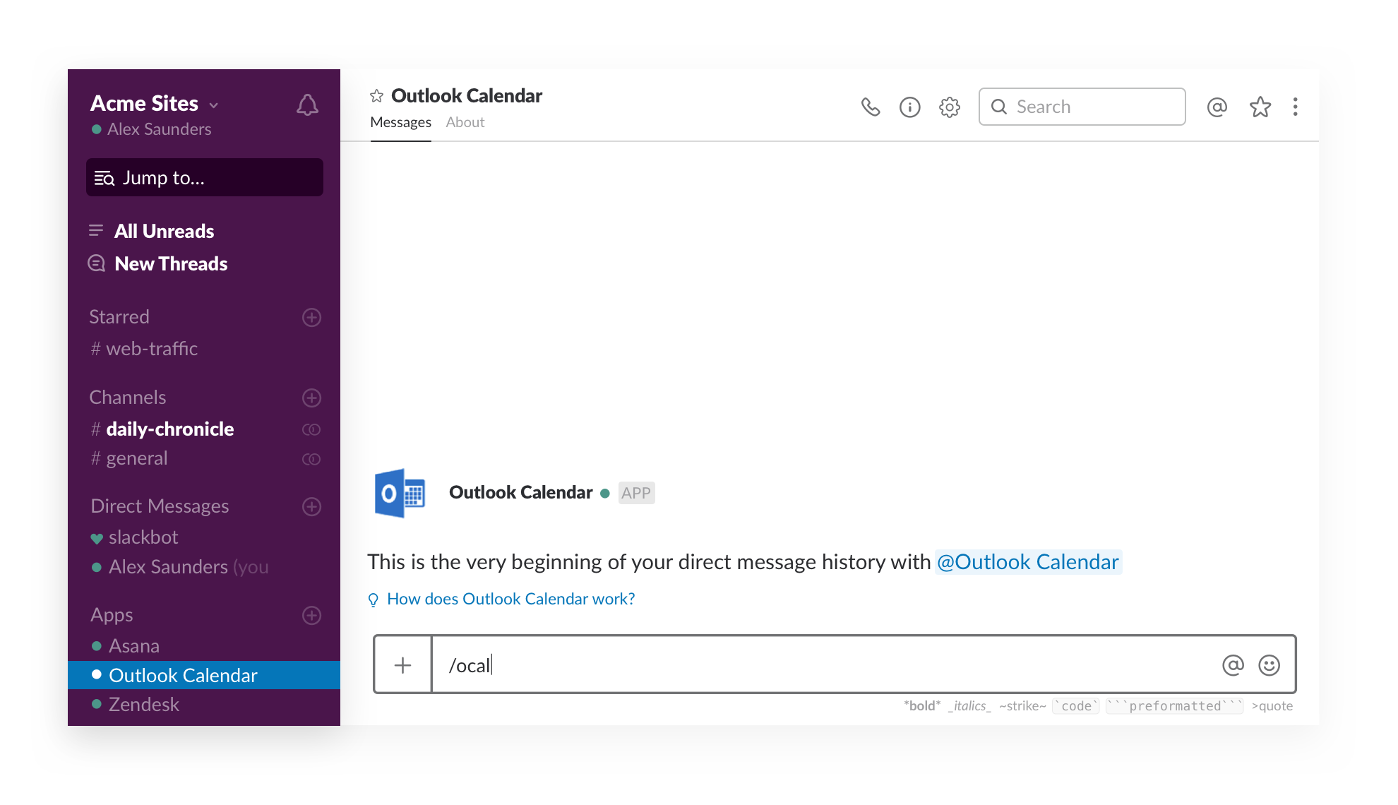 outlook calendar