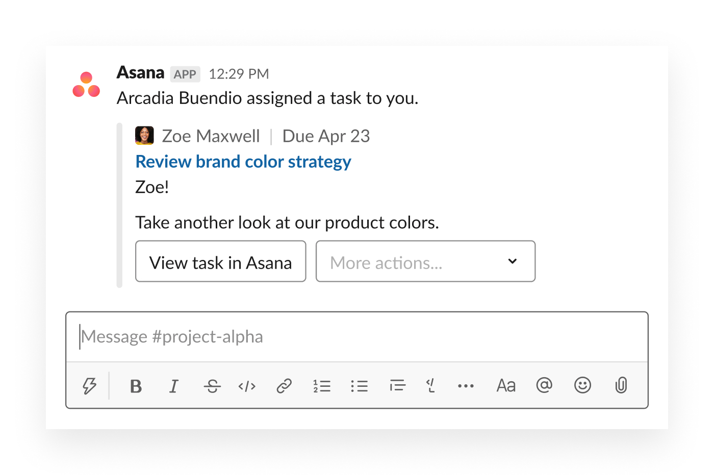 assign tasks on slack