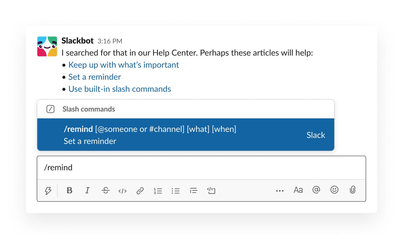 Slack view reminders free