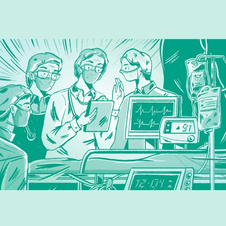 medical team working under pressure