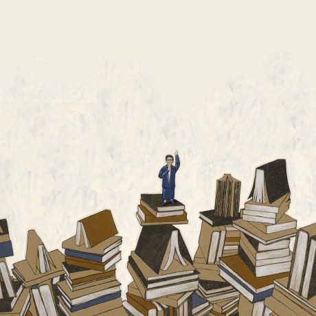 librarian with books