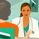doctor listening to patient
