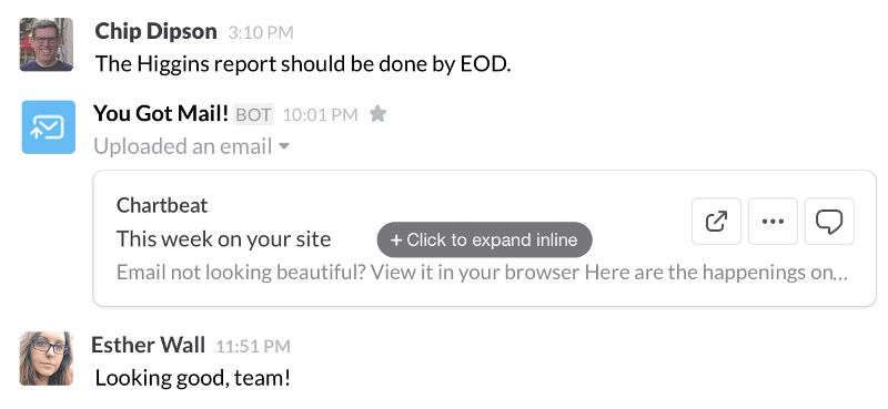 forward email to slack forward email to slack