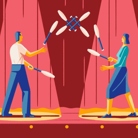 Two freelancers juggling
