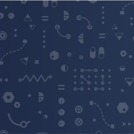 Blue illustration with small light blue doodles on it