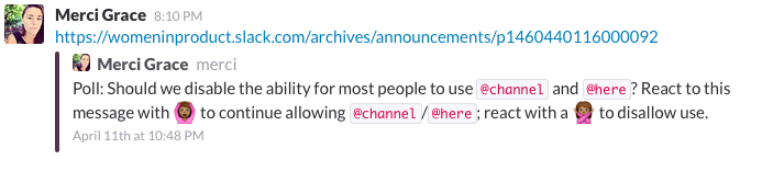 copying links into new channels