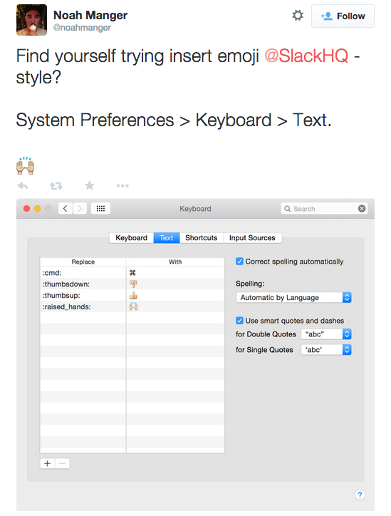 tweet about creating keyboard preferences