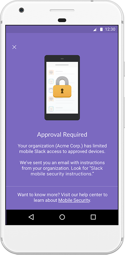authorization screen