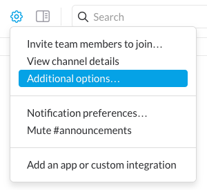 additional set up options