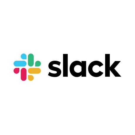 Colorful Slack hashtag logo alongside the word Slack