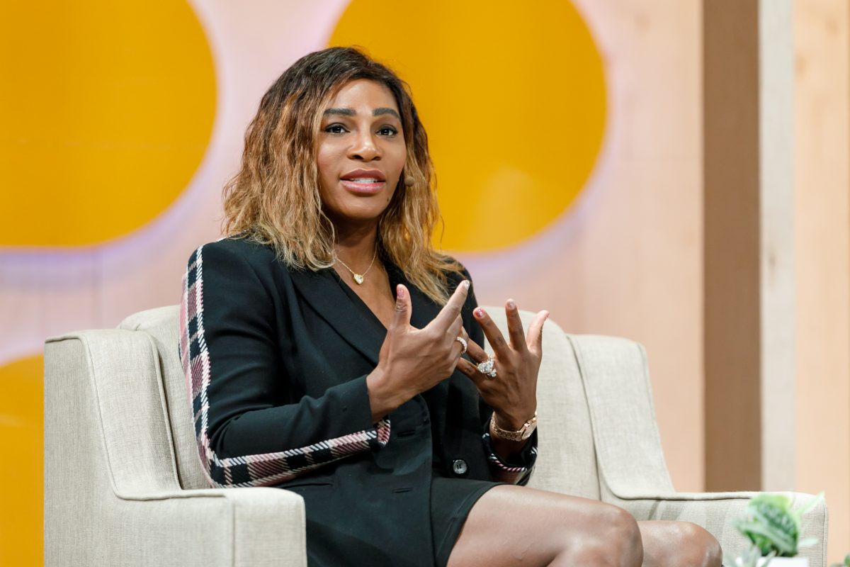 Serena Williams speaks at Slack's 2019 Frontiers conference.