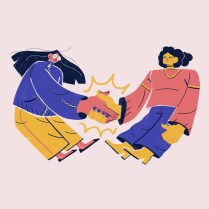 collaboration skills image of two women shaking hands in agreement