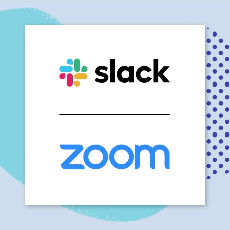 Slack and Zoom logos are used to illustrate a collaborative partnership that has resulted in a more seamless user experience.