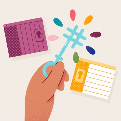 Admin holding a key that opens locks on Slack