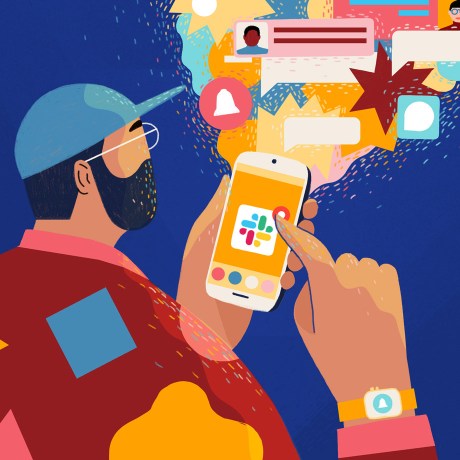 Scrolling back on Slack's mobile app to find your place