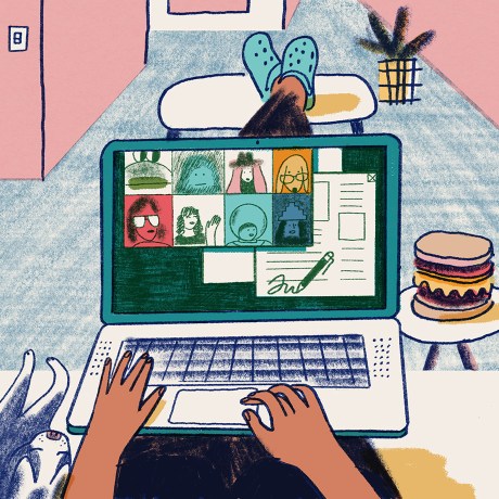 A new hire onboards from home