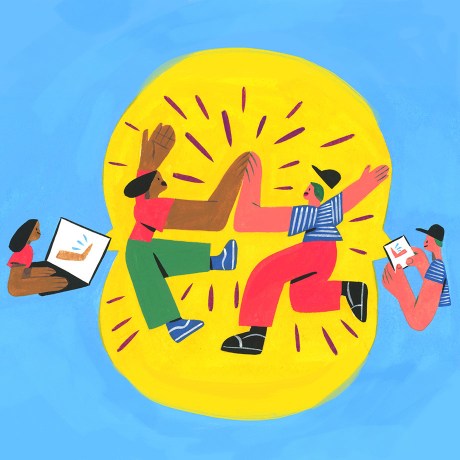 An illustration by Slack to accompany piece on remote work