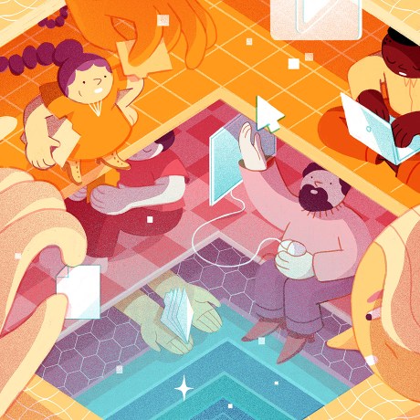 Members of different organizations collaborate across organizational boundaries