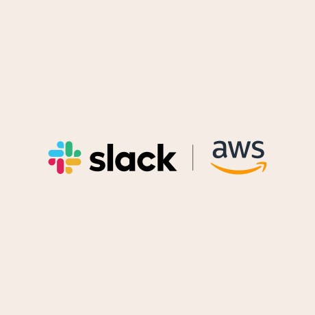 Slack and AWS logos