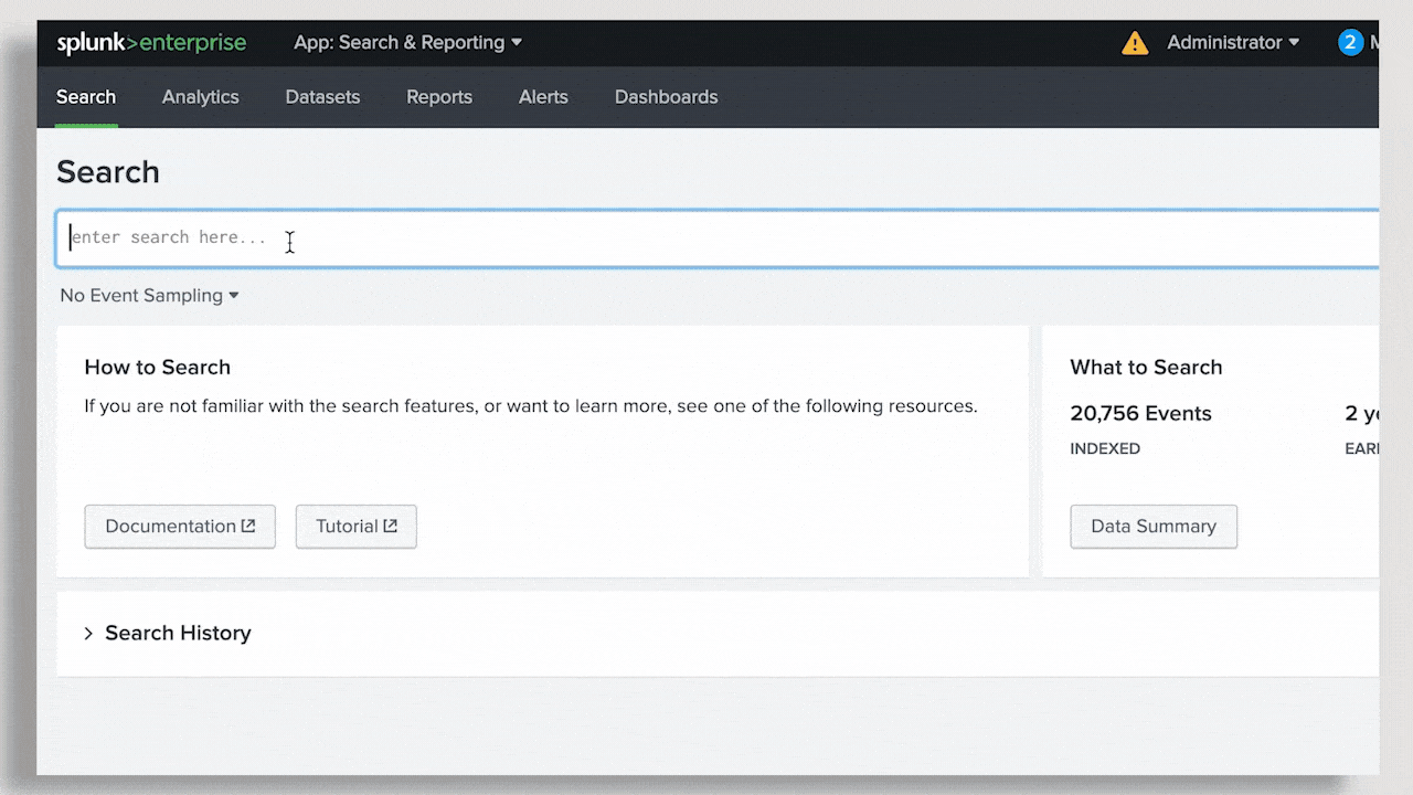 Screenshot from the Splunk Audit API App for Slack